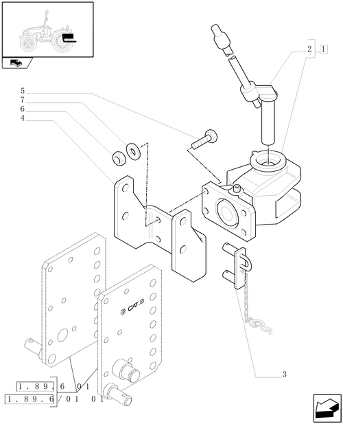T3010-1.89.0/01 - SWIVEL HOOK FOR EEC (VERTICAL ADJUST SLIDING)