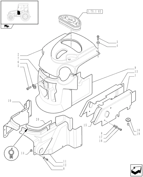 T3010-1.91.0 - INSTRUMENT CLUSTER  AND RELEVANT TRIMMING, CONSOLLE TRIMMING