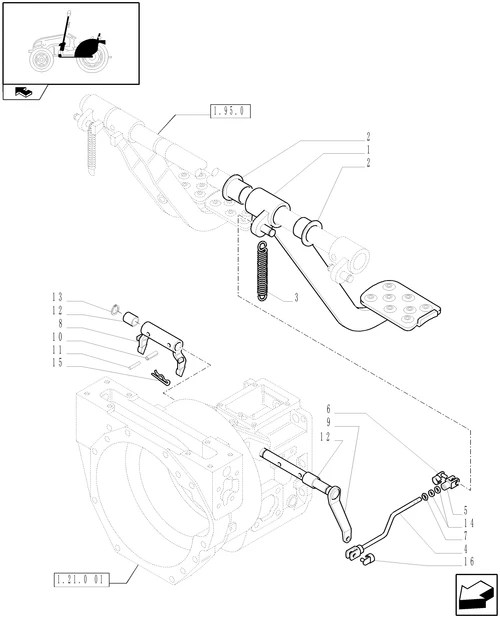T3010-1.95.2 - CLUTCH PEDALS AND RELEVANT LEVERS
