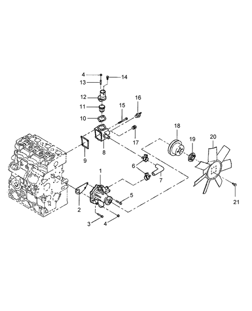 TZ25DA-01.06 - WATER PUMP & FAN