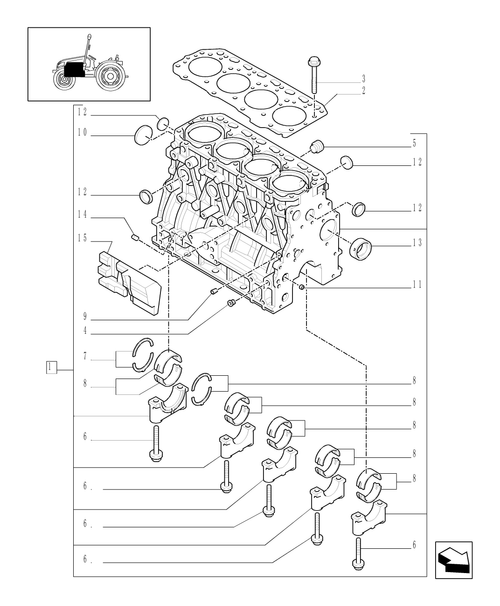 T3040-0.04.0/02 - CYLINDER BLOCK & RELATED PARS (T3040)