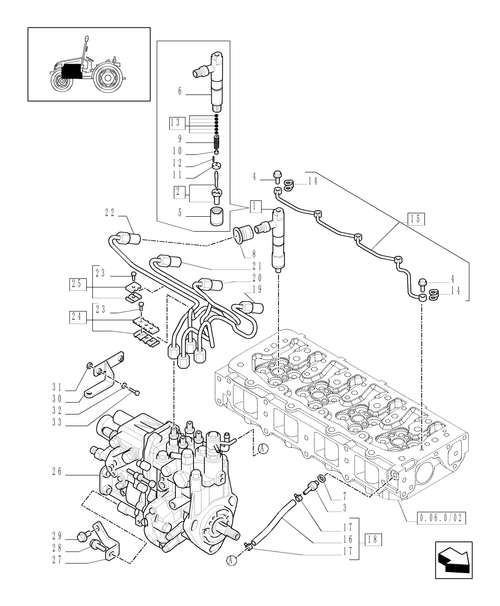 T3040-0.14.0/02[01] - FUEL SYSTEM, FUEL INJECTION PUMP, INJECTORS (T3040)