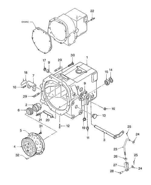 T2220-03.03 - CLUTCH & CLUTCH CASE, W/HST