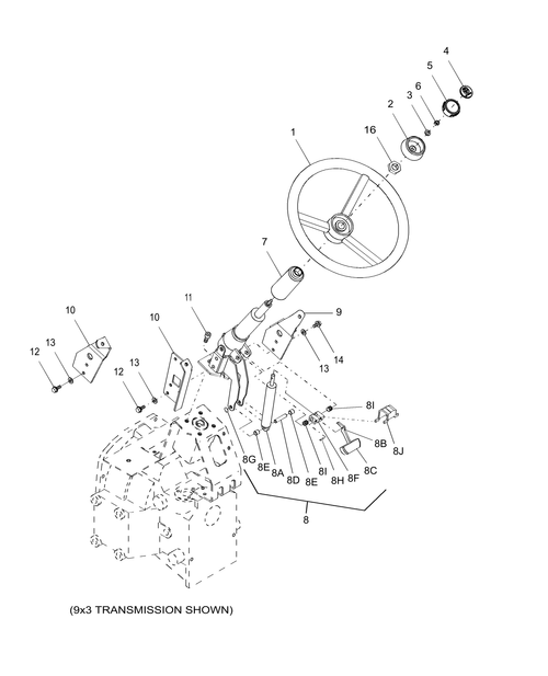 T2220-04.01 - STEERING COLUMN, TILT