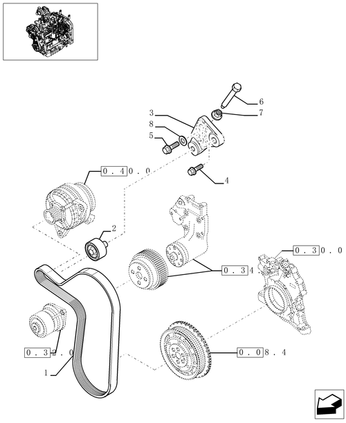 TL90A-0.34.0 - WATER PUMP DRIVE