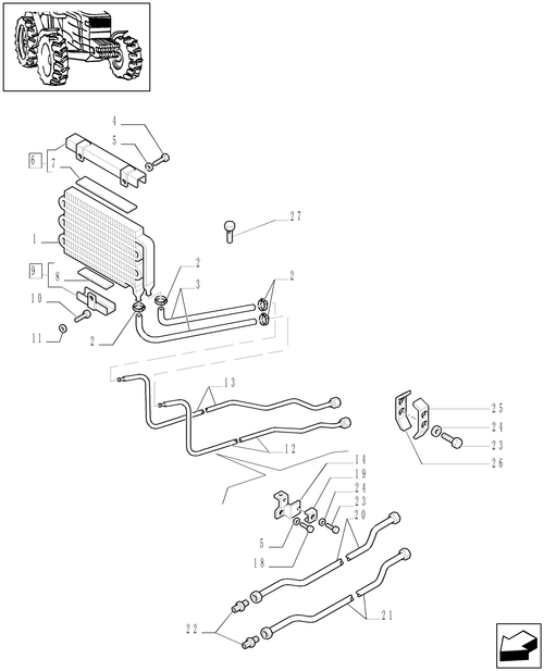 TL90A-1.27.7/05 - (VAR.727-727/1-729-729/1) NA ONLY - 540-750-1000 RPM - HEAT EXCHANGER & PIPES
