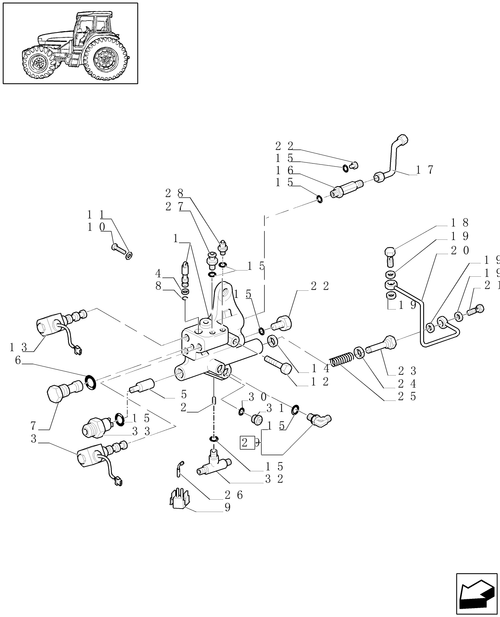 TL90A-1.33.2/22 - (VAR.727/1) SYNCHRO MESH GEARED POWER TAKE - OFF 540 - 750 RPM - VALVE SUPPORT - D5642