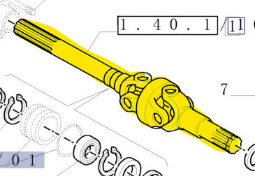 5185899 SHAFT, ARTICULATED