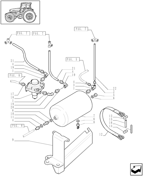 TL90A-1.68.6[06] - (VAR.385) TRAILER AIR BRAKE GERMANY / AUSTRIA - AUR TANK AND PIPES