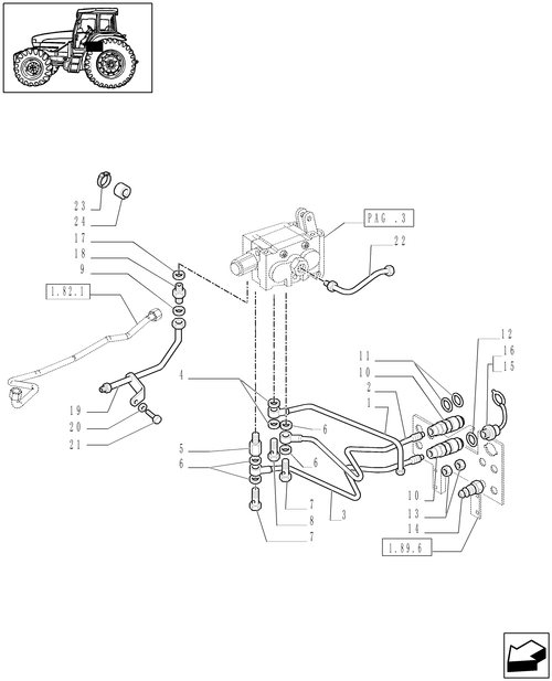 TL90A-1.82.7[02] - SINGLE-DOUBLE EFFECT DISTRIBUTOR - PIPES AND QUICK COUPLINGS - C5631