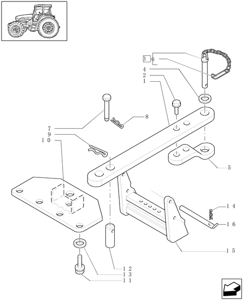 TL90A-1.89.3/11 - (VAR.912/1) SWINGING TOW BAR WITHOUT GUARD - PARTS