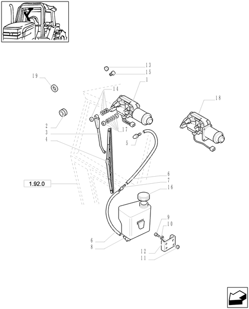 TL90A-1.91.5 - CAB -  FRONT WINDSHIELD WIPER