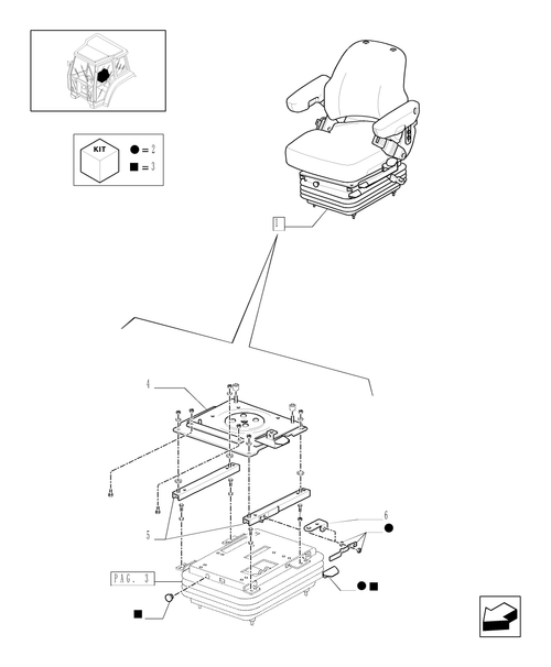 TL90A-1.93.3/03A[02] - (VAR.859) SEAT (W/CAB) - BREAKDOWN - C5538