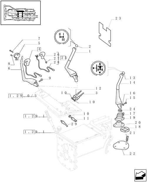 TL90A-1.96.0/05 - (VAR.275-279) POWER SHUTTLE - HI-LO - 30-40 KM\H - HYDRAULIC PTO - CONTROL LEVERS