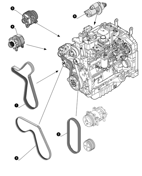 TL100A-0.05.4[02] - MAINTENANCE PARTS - STARTER MOTOR, ALTERNATOR, BELTS