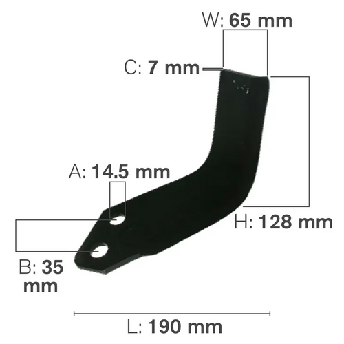 63.000.001 L Shaped Tillage Blade