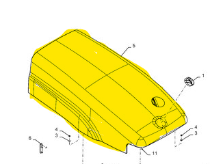 87303832 HOOD, ENGINE