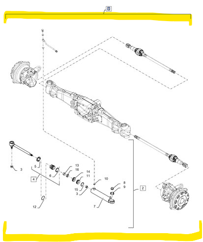 84258525 AXLE, FRONT