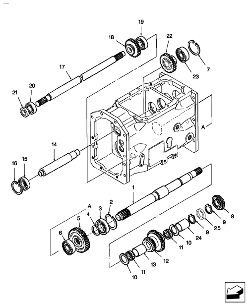 T1510-03.07 - FRONT TRANSMISSION GEARS W/9 X 3 & FWD