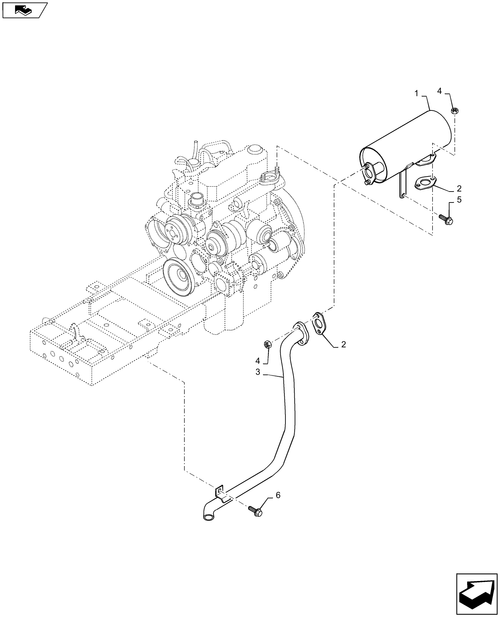 WORKMASTER 35 (2012-2015)-10.254.AI - EXHAUST SYSTEM W/ MUFFLER