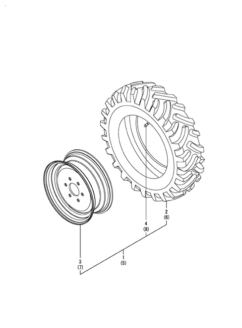 LX450 (YAN)-022 FRONT WHEEL TIRE R1