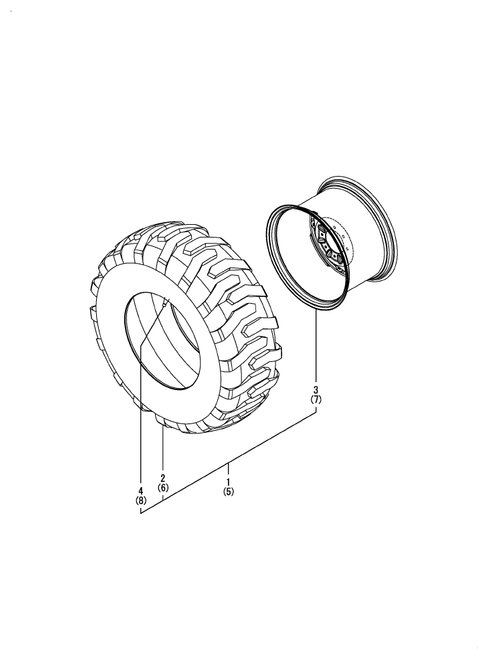 LX450 (YAN)-072 REAR WHEEL TIRE R4