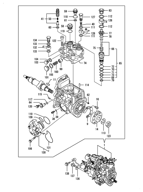 LX410 (CCY)-0CNP5-M38300-014 FUEL INJECTION PUMP