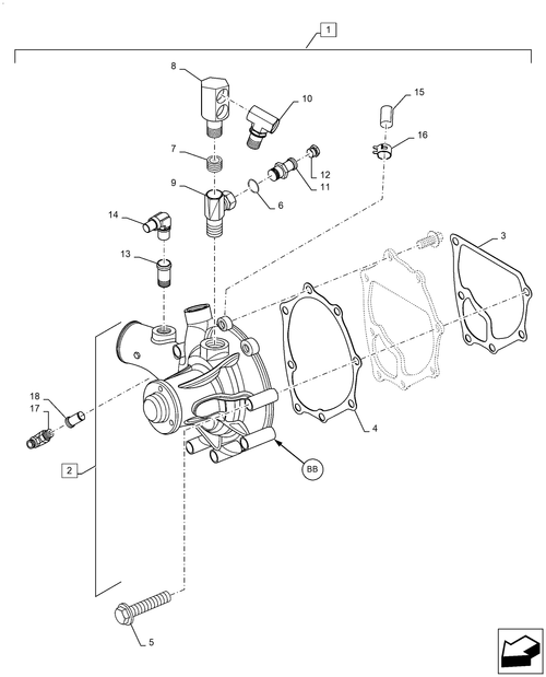 Diagrams of all the parts for the Workmaster 50-10.400.BB[01] - WATER PUMP at BRIM:Parts.