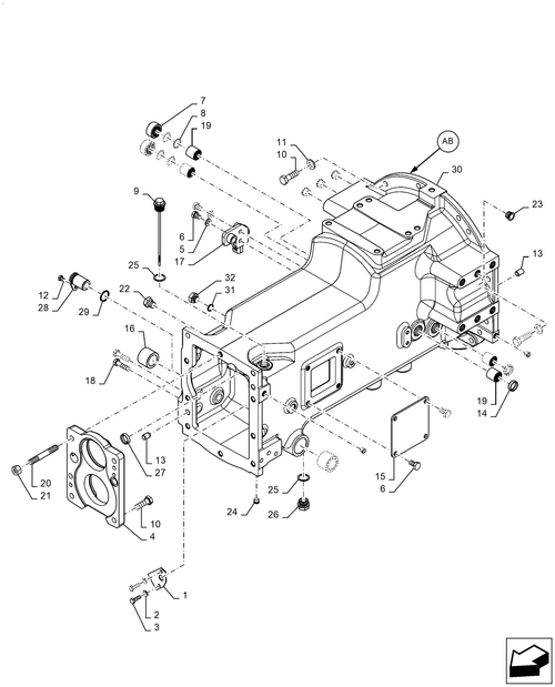 Diagrams of all the parts for the Workmaster 50-21.110.AB[02] - CLUTCH HOUSING at BRIM:Parts.