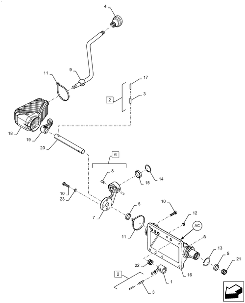 Diagrams of all the parts for the Workmaster 50-21.112.AC[01] - LEVER, TIE-ROD, EXTERNAL CONTROL at BRIM:Parts.