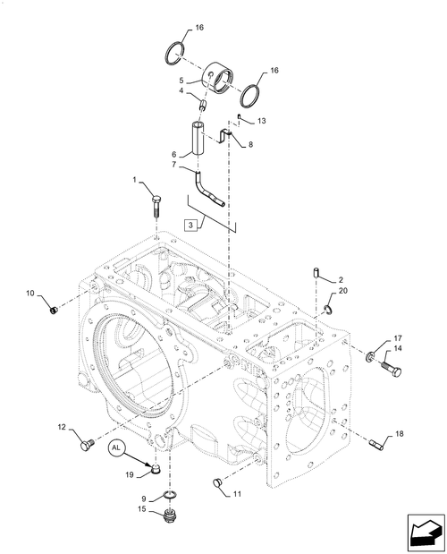 Diagrams of all the parts for the Workmaster 50-21.114.AL[12] - AXLE HOUSING, 2WD at BRIM:Parts.