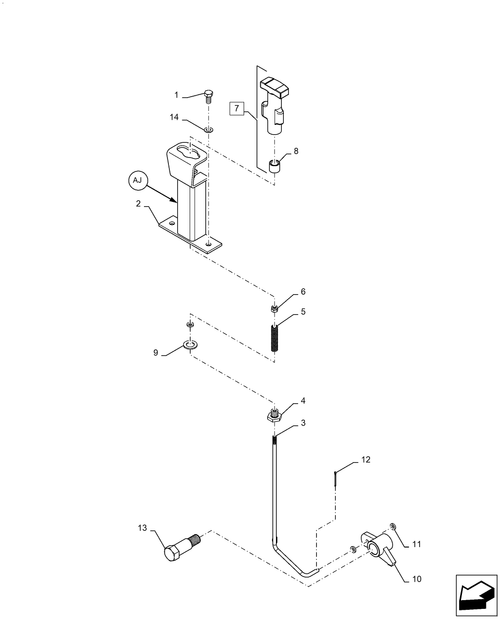Diagrams of all the parts for the Workmaster 50-33.110.AJ[01] - PARKING BRAKE at BRIM:Parts.