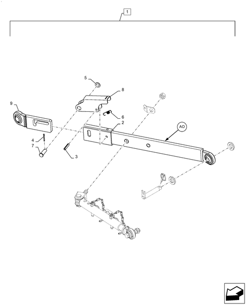 Diagrams of all the parts for the Workmaster 50-37.120.AX[13] - TELESCOPIC ASSY, LOWER RH LINK at BRIM:Parts.
