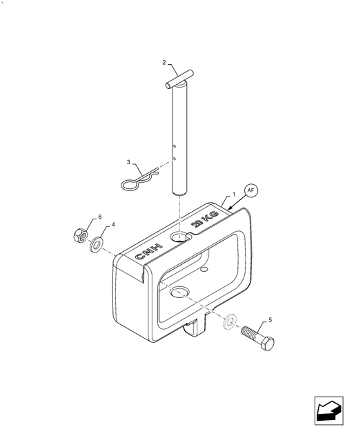 Diagrams of all the parts for the Workmaster 50-39.140.AF[02] - FRONT CARRIER BALLAST at BRIM:Parts.