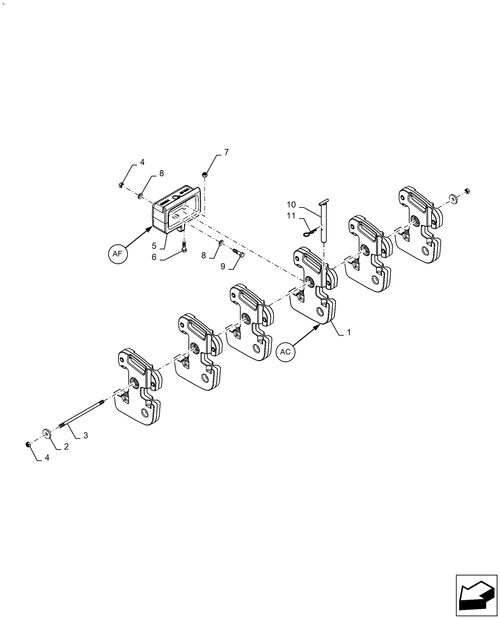 Diagrams of all the parts for the Workmaster 50-39.140.AF[03] - FRONT BALLAST at BRIM:Parts.