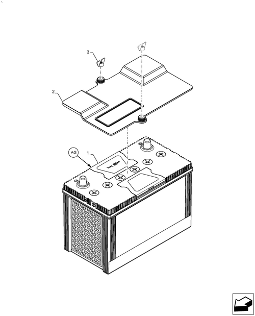 Diagrams of all the parts for the Workmaster 50-55.302.AG[01] - BATTERY at BRIM:Parts.