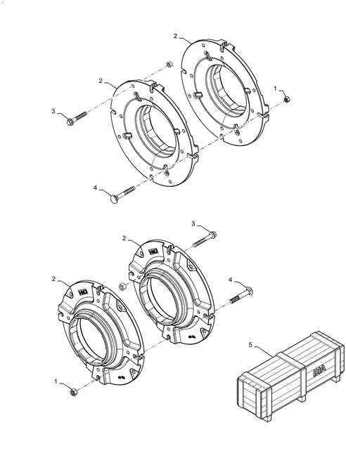 Diagrams of all the parts for the Workmaster 50-88.100.39[04] - DIA KIT, REAR BALLAST WEIGHT... at BRIM:Parts.
