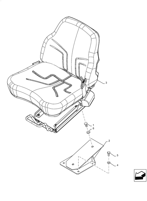 Diagrams of all the parts for the Workmaster 50-90.120.AD[07] - OPERATOR SEAT ASSEMBLY at BRIM:Parts.