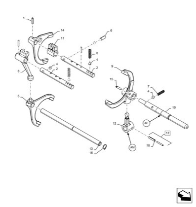 Workmaster 50-21.145.AG[01] - SHIFTING UNIT, INT, SHUTTLE