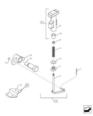 Workmaster 50-33.110.AP[01] - PARKING BRAKE ASSEMBLY