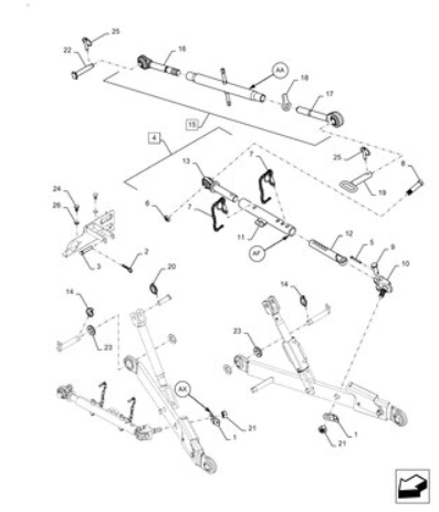Workmaster 50-37.120.AX[02] - 3 POINT HITCH, LINK, STABILIZER...