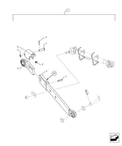 Workmaster 50-37.120.AX[14] - TELESCOPIC LINK ASSY, LOWER LH