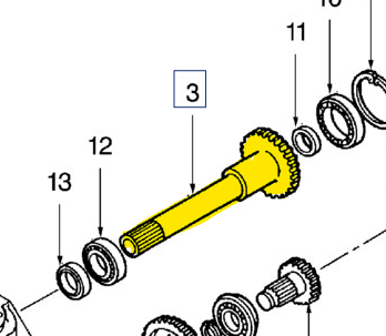SBA322514120 SHAFT, CLUTCH INPUT