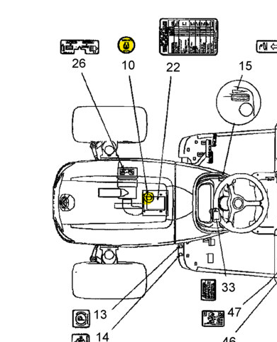 SBA390230220 DECAL - Engine Oil