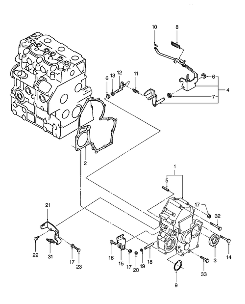TC30 01-60E01 TIMING GEAR CASE