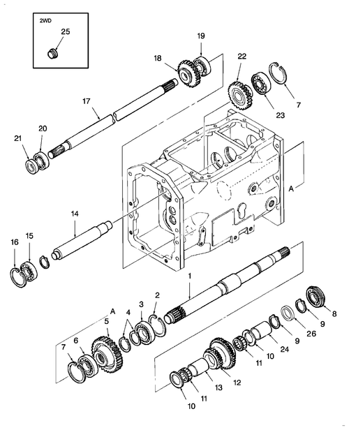 TC30 03-07C04 FRONT TRANSMISSION GEARS W/9 X 3 & FWD