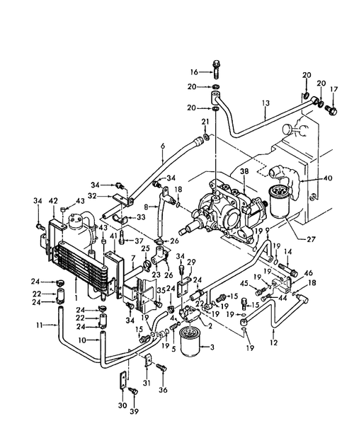 TC30 07-05F01 HYDRAULIC PIPING W/HST