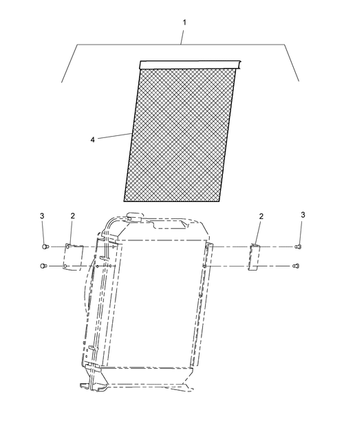 TC29DA 02-02.01.01  RADIATOR SCREEN KIT 87317547