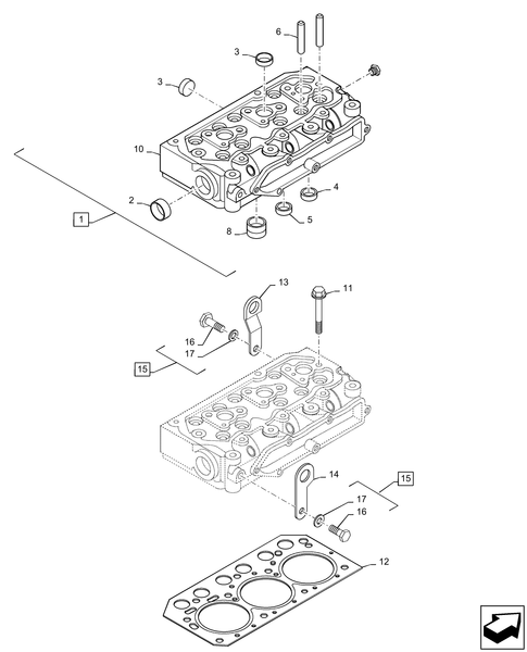 BOOMER 24 10.101.AA - CYLINDER HEAD & RELATED PARTS