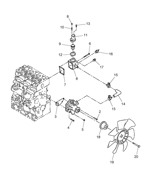 TC24DA 01.11 - WATER PUMP & FAN